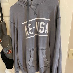 Grey American Eagle Hoodie